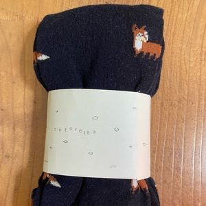 Anthropologie Fox print tights/stockings. NWT
